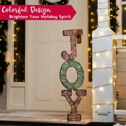 4ft 30 LED Yard Lights - Stacked Joy Letters -Holiday Discount Store 4ft 30 LED Yard Lights Stacked Joy Letters 1 600x600 1