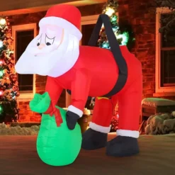 4ft Long LED Inflatable Santa Hung On A Tree 11 4ft Long LED Inflatable Santa Hung On A Tree -Holiday Discount Store 4ft Long LED Inflatable Santa Hung on a Tree 7 600x600 1