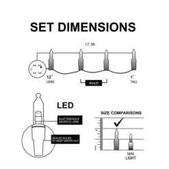50 LED Clear White Led Christmas Lights -Holiday Discount Store 50 Clear LED Green Wire String Lights 4 result 600x600 1