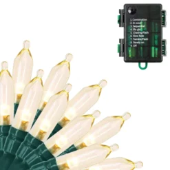 50 LED Clear White Led Christmas Lights -Holiday Discount Store 50 Clear LED Green Wire String Lights 5 result 600x600 1