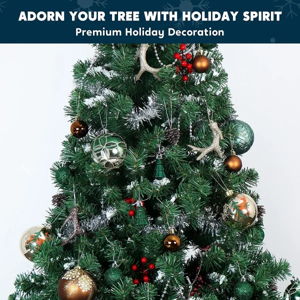 56pcs Green And Gold Assorted Christmas Ornament Sets 3 56pcs Green And Gold Assorted Christmas Ornament Sets - Image 3