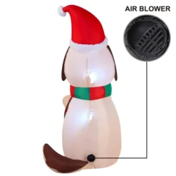 5ft Tall LED Puppy Inflatable With Gifts Decoration 9 5ft Tall LED Puppy Inflatable With Gifts Decoration -Holiday Discount Store 5ft Inflatable Puppy with Two Gifts 4 result scaled 600x600 1