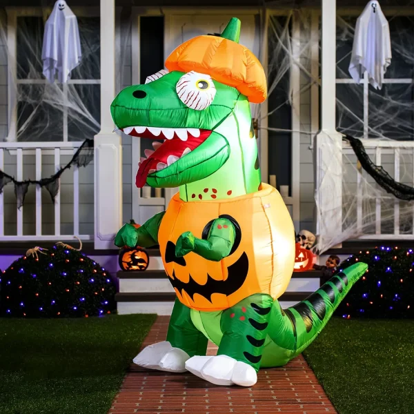 6ft Inflatable Dinosaur Halloween Decoration 1 6ft Inflatable Dinosaur Halloween Decoration