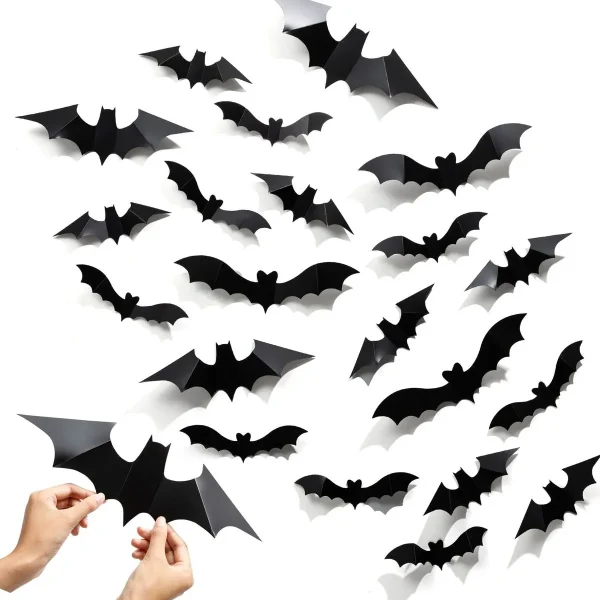 60pcs Halloween Bat Wall Decorations 2 60pcs Halloween Bat Wall Decorations - Image 2