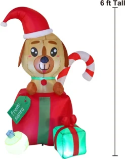 6ft Inflatable LED Christmas Puppy In A Gift -Holiday Discount Store 6ft Inflatable LED Christmas Puppy in a Gift 3 result 600x763 1