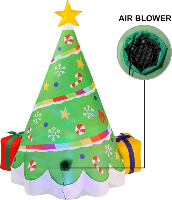 6ft Inflatable Rainbow Ribbon Christmas Tree Decoration 3 6ft Inflatable Rainbow Ribbon Christmas Tree Decoration - Image 3