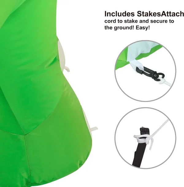 6ft Tall LED Christmas Inflatable Dinosaur 5 6ft Tall LED Christmas Inflatable Dinosaur - Image 5