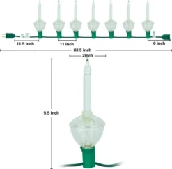 7pcs Warm White Vintage Christmas Bubble Lights -Holiday Discount Store 7 Count Warm White Christmas Bubble String Lights 4 result 600x587 1