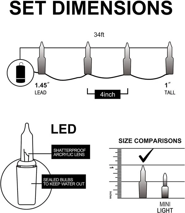100 Orange & Purple LED Green Wire String Lights(8 Modes, 6 Hr Timer) 6 100 Orange & Purple LED Green Wire String Lights(8 Modes, 6 Hr Timer) - Image 6