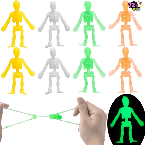 72pcs Halloween Stretchy Skeleton Toy 2 72pcs Halloween Stretchy Skeleton Toy - Image 2