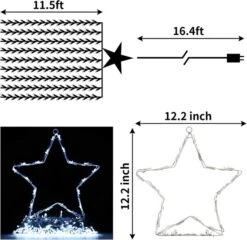 335 LED Warm White Star String Lights 16.4ft -Holiday Discount Store 810QsZL07GL. AC SL1500 1 600x582 1