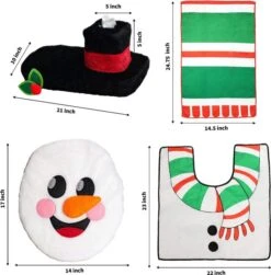10pcs Santa And Snowman Themes Bathroom Decoration -Holiday Discount Store 81ECm3rB2lL. AC SL1500 11 600x609 1