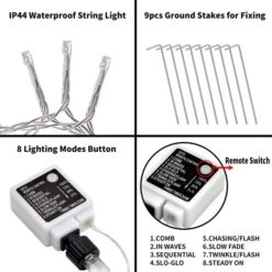 335 LED Warm White Star String Lights 16.4ft -Holiday Discount Store 81wpMNxYmmL. AC SL1500 1 600x600 1