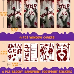 8Pcs Zombie Hand Window Covers 4 Pcs With Window Stickers 11 8Pcs Zombie Hand Window Covers 4 Pcs With Window Stickers -Holiday Discount Store 8Pcs Zombie Hand Window Covers 4 Pcs with Window Stickers 5 result 600x600 1