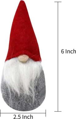9pcs Red And Gray Plush Christmas Gnomes Ornaments -Holiday Discount Store 9 PCS Red Gray Gnome 4 result 600x943 1