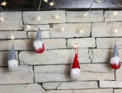 9pcs Red And Gray Plush Christmas Gnomes Ornaments -Holiday Discount Store 9 PCS Red Gray Gnome 6 result 600x459 1