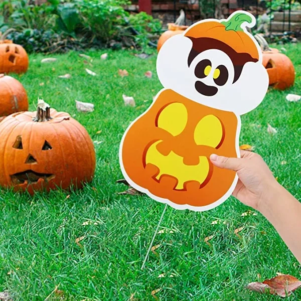 9pcs Halloween Outdoor Corrugate Yard Stake Signs 5 9pcs Halloween Outdoor Corrugate Yard Stake Signs - Image 5