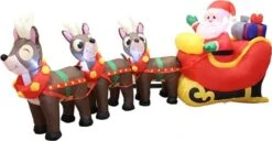 9.5ft LED Christmas Inflatable Santa With Reindeer -Holiday Discount Store 9.5ft LED Christmas Inflatable Santa with Reindeer 1 600x310 1