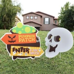9pcs Halloween Outdoor Corrugate Yard Stake Signs 9 9pcs Halloween Outdoor Corrugate Yard Stake Signs -Holiday Discount Store 91RafcLUxJL. AC SL1500 600x600 1