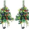 2pcs Christmas Tree Pathway Lights Set 24.5in