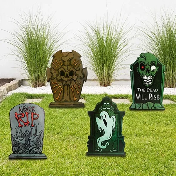 9Pcs Halloween Tombstone Yard Decorations 17in 5 9Pcs Halloween Tombstone Yard Decorations 17in - Image 5