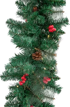 50 Lights Artificial Pre Lit Christmas Garlands 9ft -Holiday Discount Store Artificial Christmas Garland Prelit 3 result 600x909 1