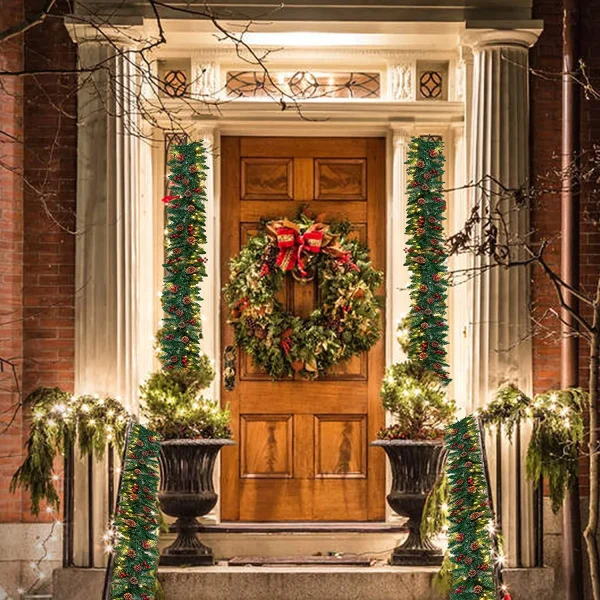 100 LED Prelit Artificial Christmas Garland 9ft 5 100 LED Prelit Artificial Christmas Garland 9ft - Image 5