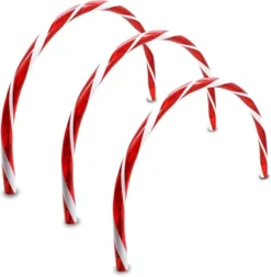 3pcs Candy Cane Arch Pathway Markers Lights 19.9in -Holiday Discount Store Candy Cane Arch Pathway Markers Lights 1 600x611 1