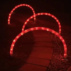 3pcs Candy Cane Arch Pathway Markers Lights 19.9in -Holiday Discount Store Candy Cane Arch Pathway Markers Lights 5 600x600 1