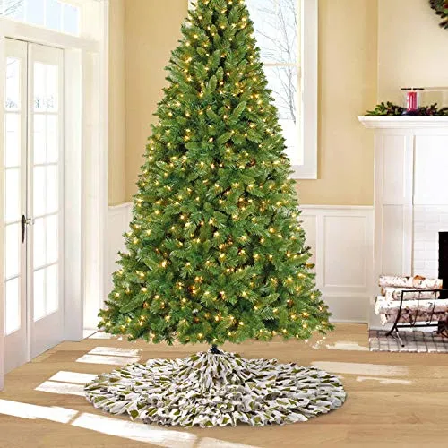 Ruffle Trim Burlap Christmas Tree Skirt 48in 4 Ruffle Trim Burlap Christmas Tree Skirt 48in - Image 4