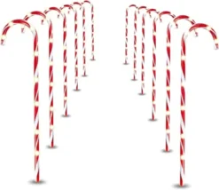 12pcs Christmas Candy Cane Pathway Lights 28in -Holiday Discount Store Christmas Candy Cane Pathway Markers 28in 1 600x521 1