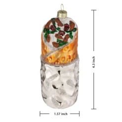 Taco And Burrito Christmas Tree Ornaments -Holiday Discount Store Christmas Glass Blown Ornament Taco and Burrito Set 2 result 600x600 1