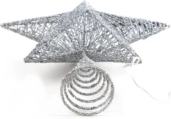 Christmas Glittery Silver Light Up Star Tree Topper -Holiday Discount Store Christmas Tree Toppers Glittery Silver Star Tree Topper Lighted with White LED Lights 5 result 600x419 1