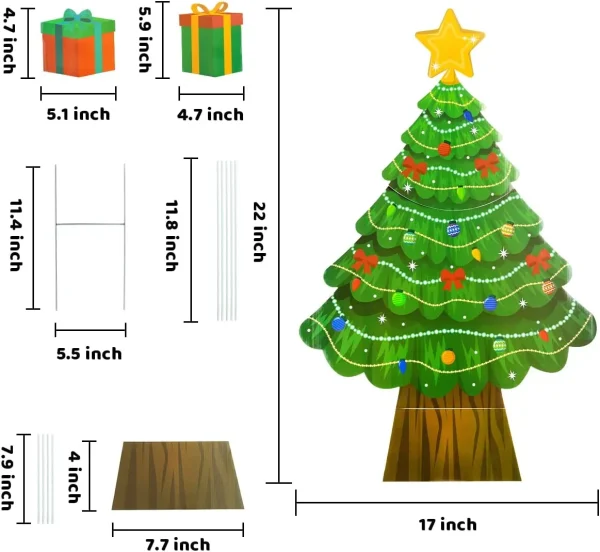 Christmas Tree Design Outdoor Yard Signs 22in 5 Christmas Tree Design Outdoor Yard Signs 22in - Image 5