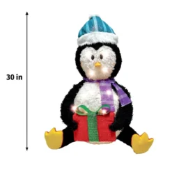 Collapsible LED Light Up Penguin Decoration 30in -Holiday Discount Store Collapsible Penguin LED Yard Light 30in 3 600x600 1