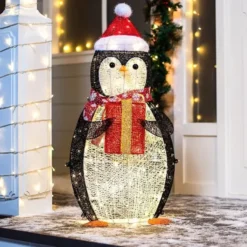 Light Up Penguin Christmas Decoration 3ft