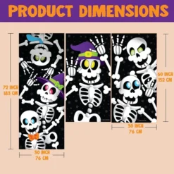 Cute Skeleton Doorcover With Window Covers -Holiday Discount Store Cute Skeleton Doorcover with Window Covers 6 600x600 1
