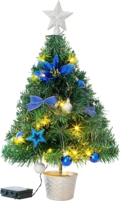 DIY Blue Small Tabletop Christmas Tree With LED Lights 24 In 8 DIY Blue Small Tabletop Christmas Tree With LED Lights 24 In -Holiday Discount Store DIY Tabletop Mini Christmas Tree Blue 24in 3 result 600x998 1