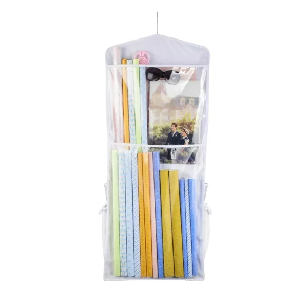 Double Sided Hanging Wrapping Paper Organizer Storage 2 Double Sided Hanging Wrapping Paper Organizer Storage - Image 2