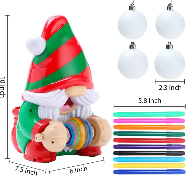 Elf Gnome DIY Christmas Ball Ornaments Arts And Crafts Set 2 Elf Gnome DIY Christmas Ball Ornaments Arts And Crafts Set - Image 2