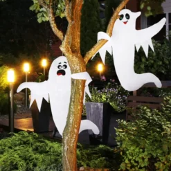 2pcs Ghost Tree Wrap Halloween Decoration 53in -Holiday Discount Store Ghost Tree Hugger 2 Pack 53 3 scaled 600x600 1