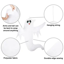 2pcs Ghost Tree Wrap Halloween Decoration 53in -Holiday Discount Store Ghost Tree Hugger 2 Pack 53 4 scaled 600x600 1