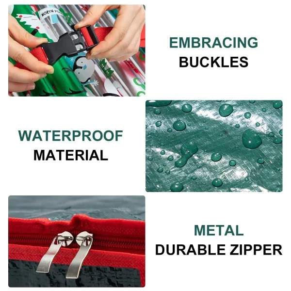 Green Christmas Gift Wrap Storage Box 40in 2 Green Christmas Gift Wrap Storage Box 40in - Image 2