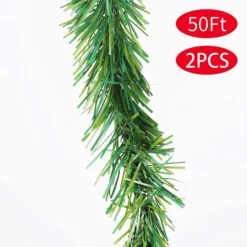 100ft 2pcs Artificial Green Christmas Garland -Holiday Discount Store Green Holiday Garland 2 Pack 50 ft 3 result 600x600 1
