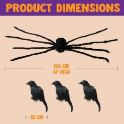 Halloween Decorating Set With Bat Stickers, Spider & Crows -Holiday Discount Store Halloween Decorating Set with Bat Stickers Spider Crows 5 result 600x600 1