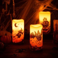 Halloween Flameless Candles, 4 Pcs -Holiday Discount Store Halloween Flameless Candles 4 Pcs 6 result 1 600x600 1