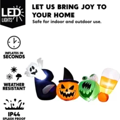 6ft Inflatable LED Halloween Boo Words -Holiday Discount Store Halloween Inflatable Boo Words 6ft 3 600x597 1