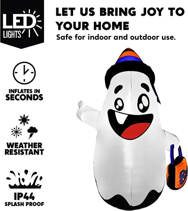 5ft Inflatable LED Halloween Wicked Ghost Decoration 3 5ft Inflatable LED Halloween Wicked Ghost Decoration - Image 3