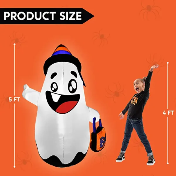 5ft Inflatable LED Halloween Wicked Ghost Decoration 5 5ft Inflatable LED Halloween Wicked Ghost Decoration - Image 5