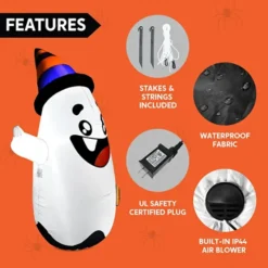 5ft Inflatable LED Halloween Wicked Ghost Decoration 11 5ft Inflatable LED Halloween Wicked Ghost Decoration -Holiday Discount Store Halloween Inflatable Cute Wicked Ghost 5ft 4 1 600x600 1